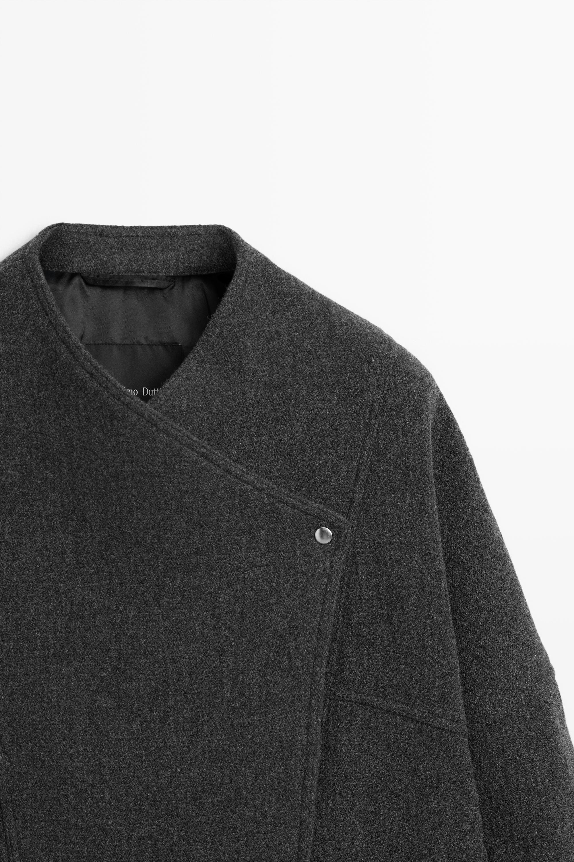 Wool blend bomber jacket
