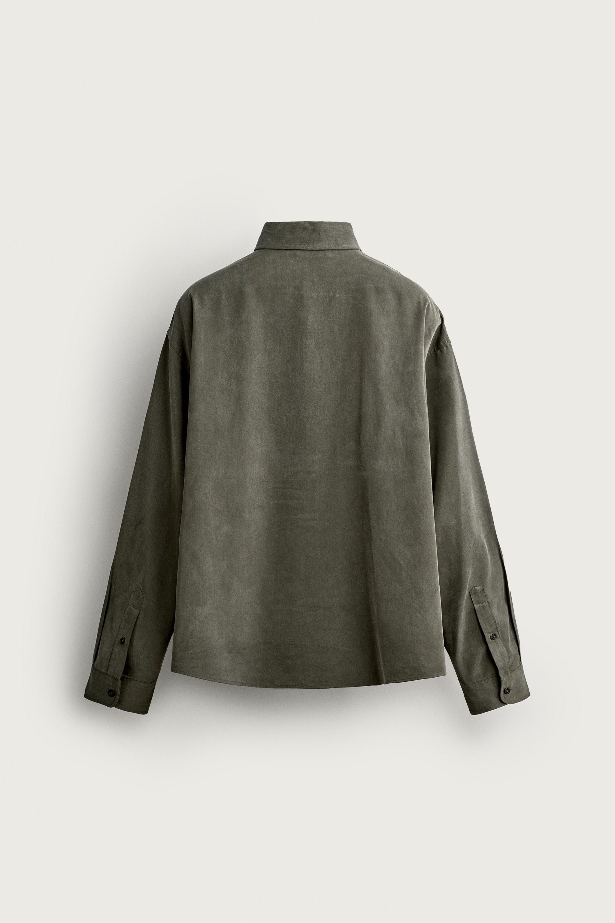 Zara DÖKÜMLÜ RELAXED FIT POLO YAKA T-SHIRT görsel 7