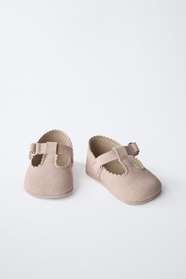 LEATHER BALLET FLATS - Pink by Zara - Image 2