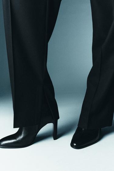 Zara LIMITED EDITION PALAZZO PANTS - Black