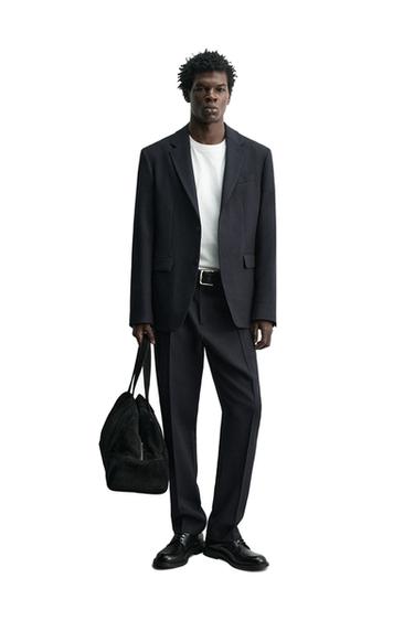 100% WOOL SUIT BLAZER - Dark navy by Zara
