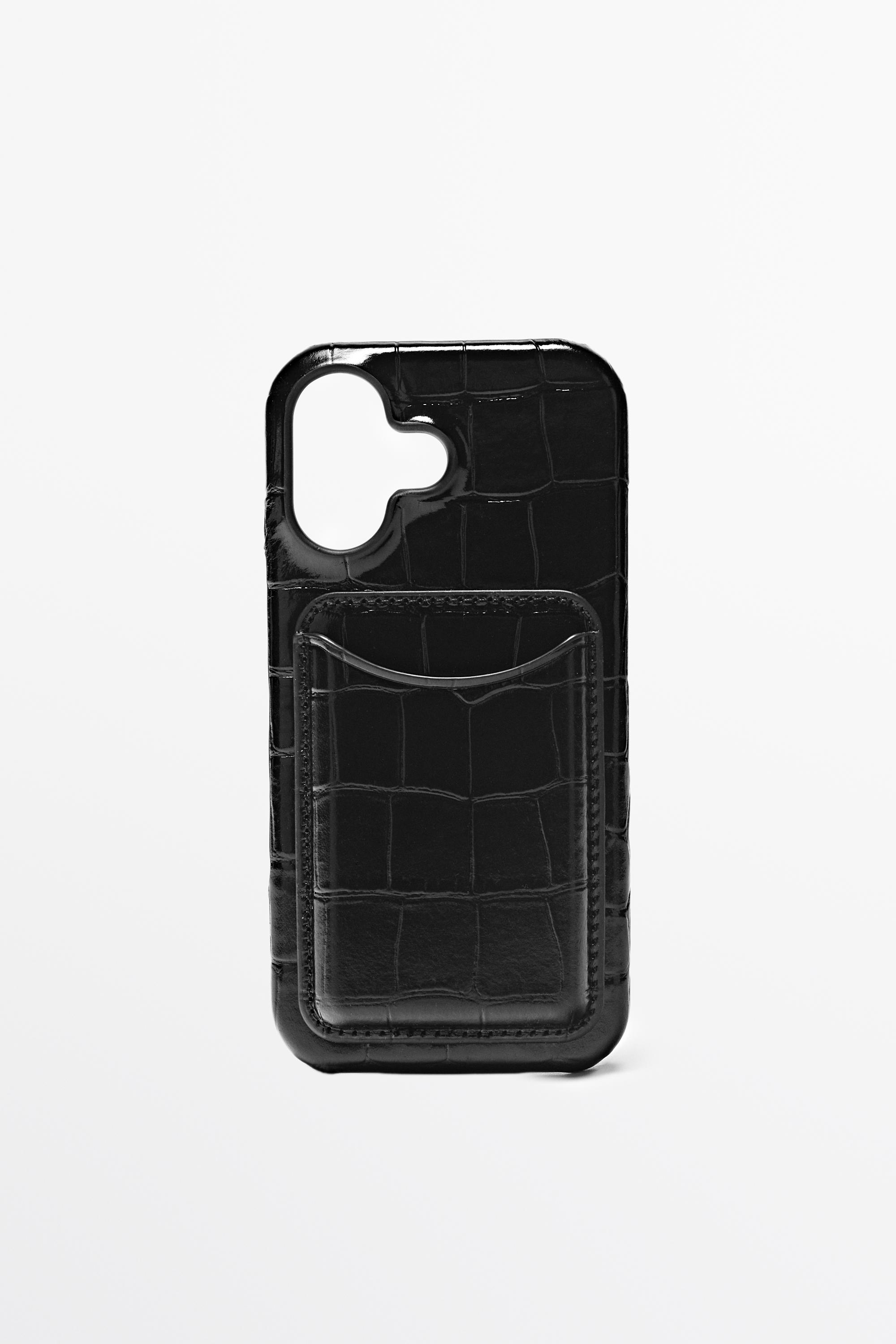Textured Nappa leather iPhone 17 case
