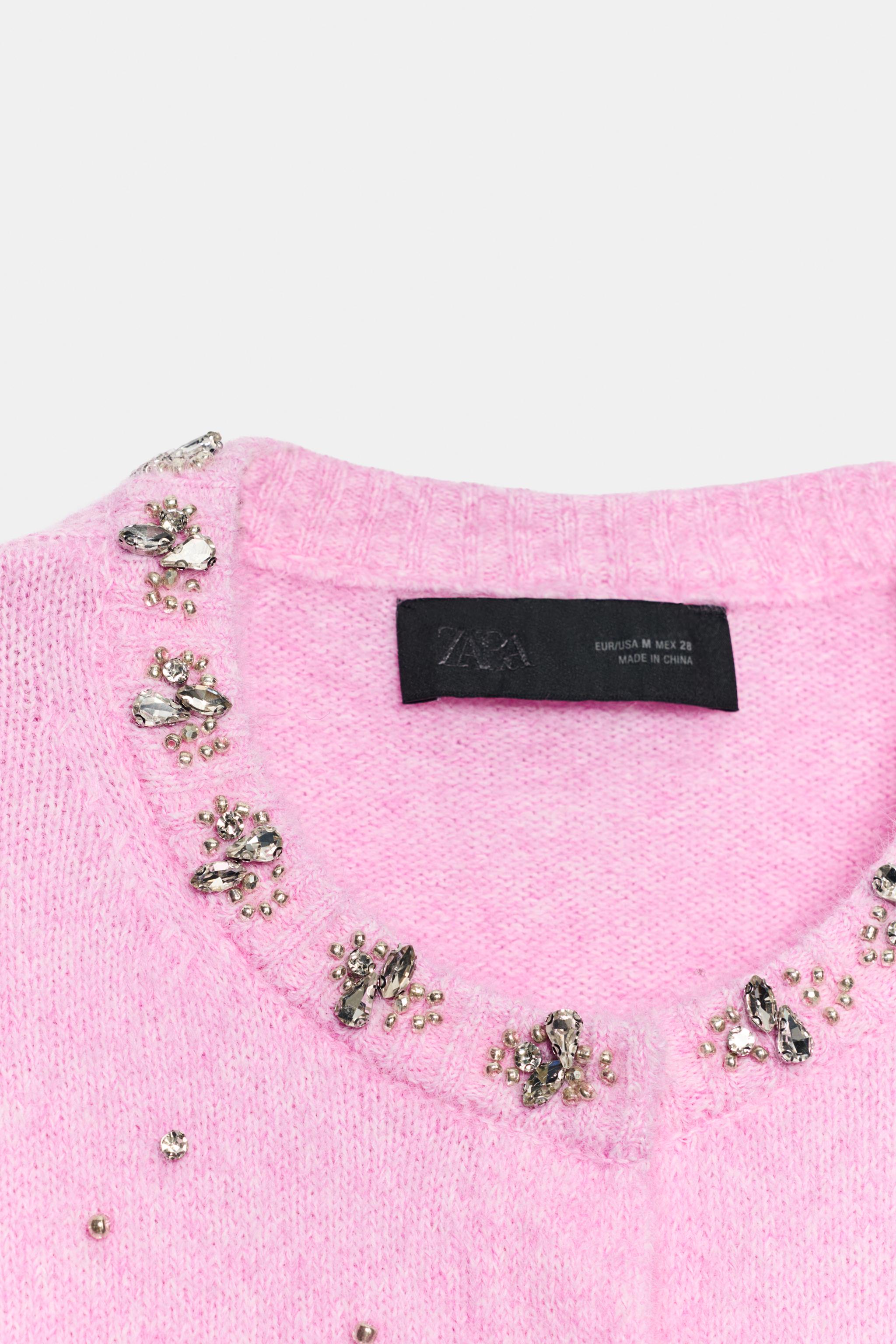 GILET EN MAILLE FANTAISIE BIJOU