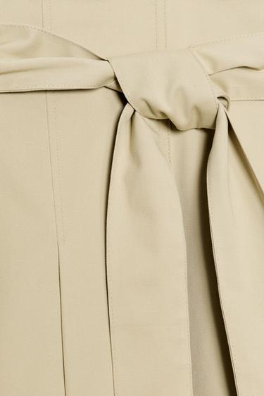 JUPE MI-LONGUE CEINTURE ZW COLLECTION - Camel clair de Zara - Image 4