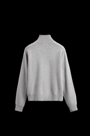 CHAQUETA PUNTO CREMALLERA - Gris vigoré de Zara