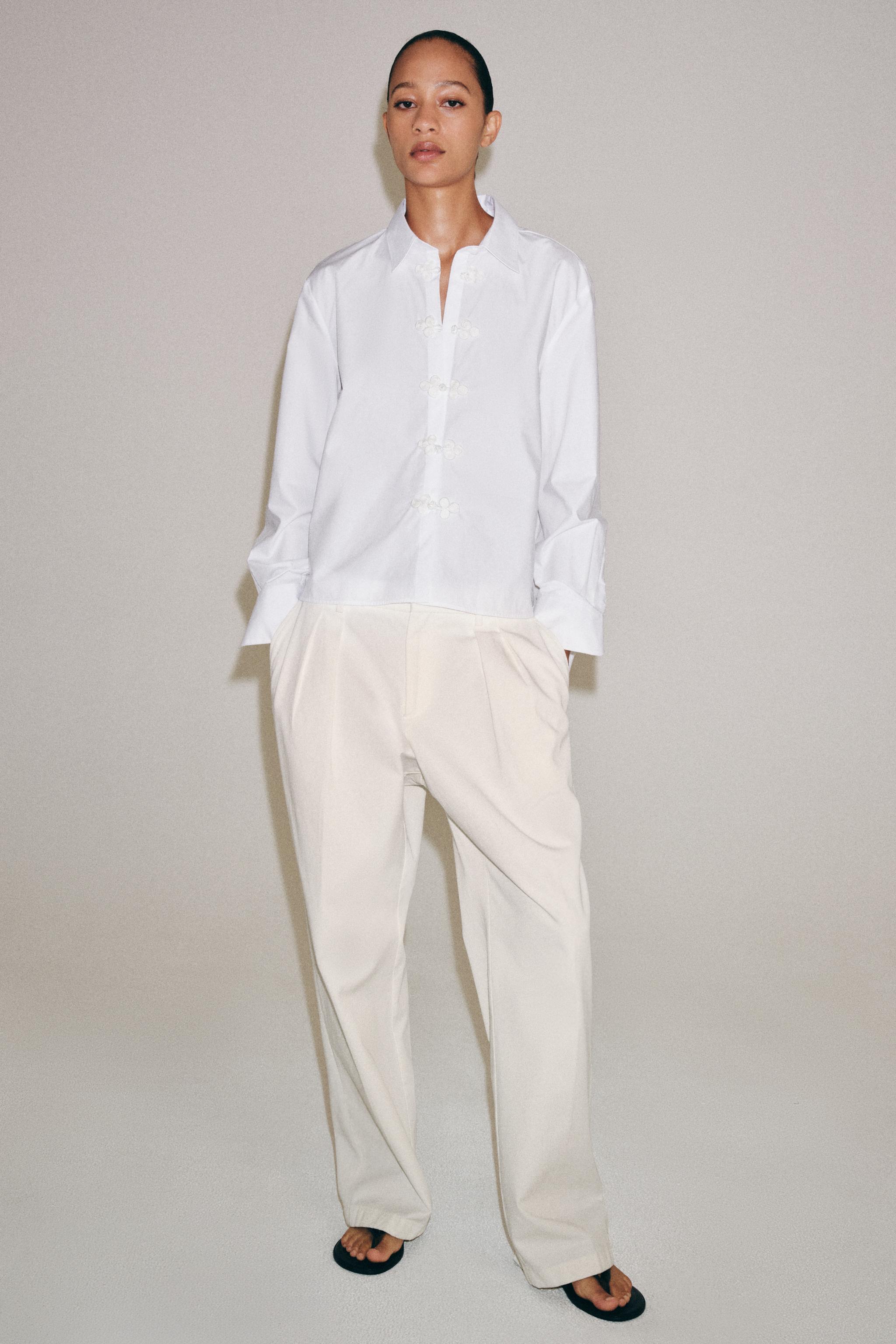 CHEMISE À RAYURES ET BRANDEBOURGS ZW COLLECTION