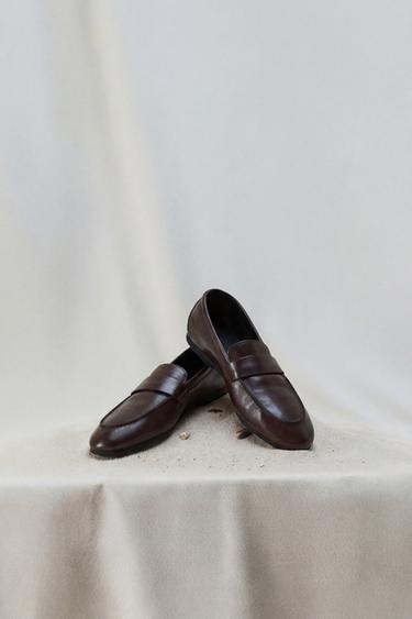 MOCASÍN PIEL ANTIFAZ SUELA VIBRAM® AARON LEVINE X ZARA - Marrón de Zara