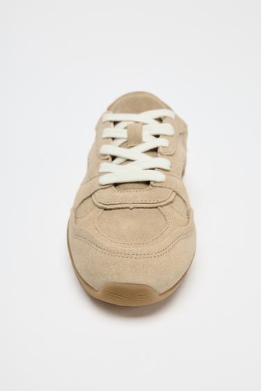 BACKLESS LEATHER TRAINERS - Sand Brown by Zara - Image 5