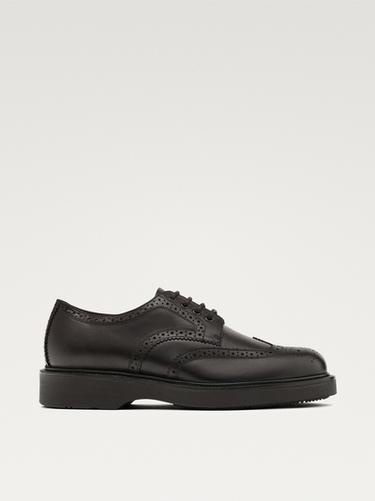 Zara Nappa leather brogues - Brown