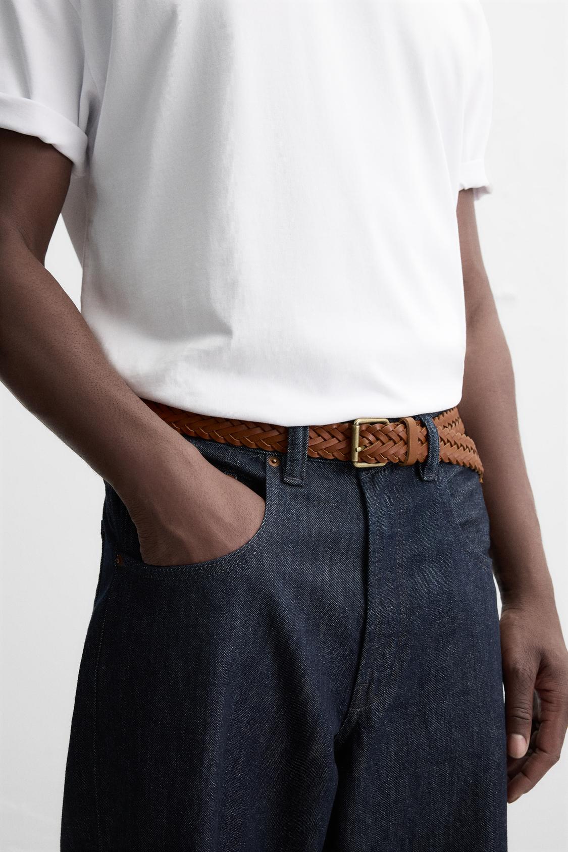 BRAIDED LEATHER BELT