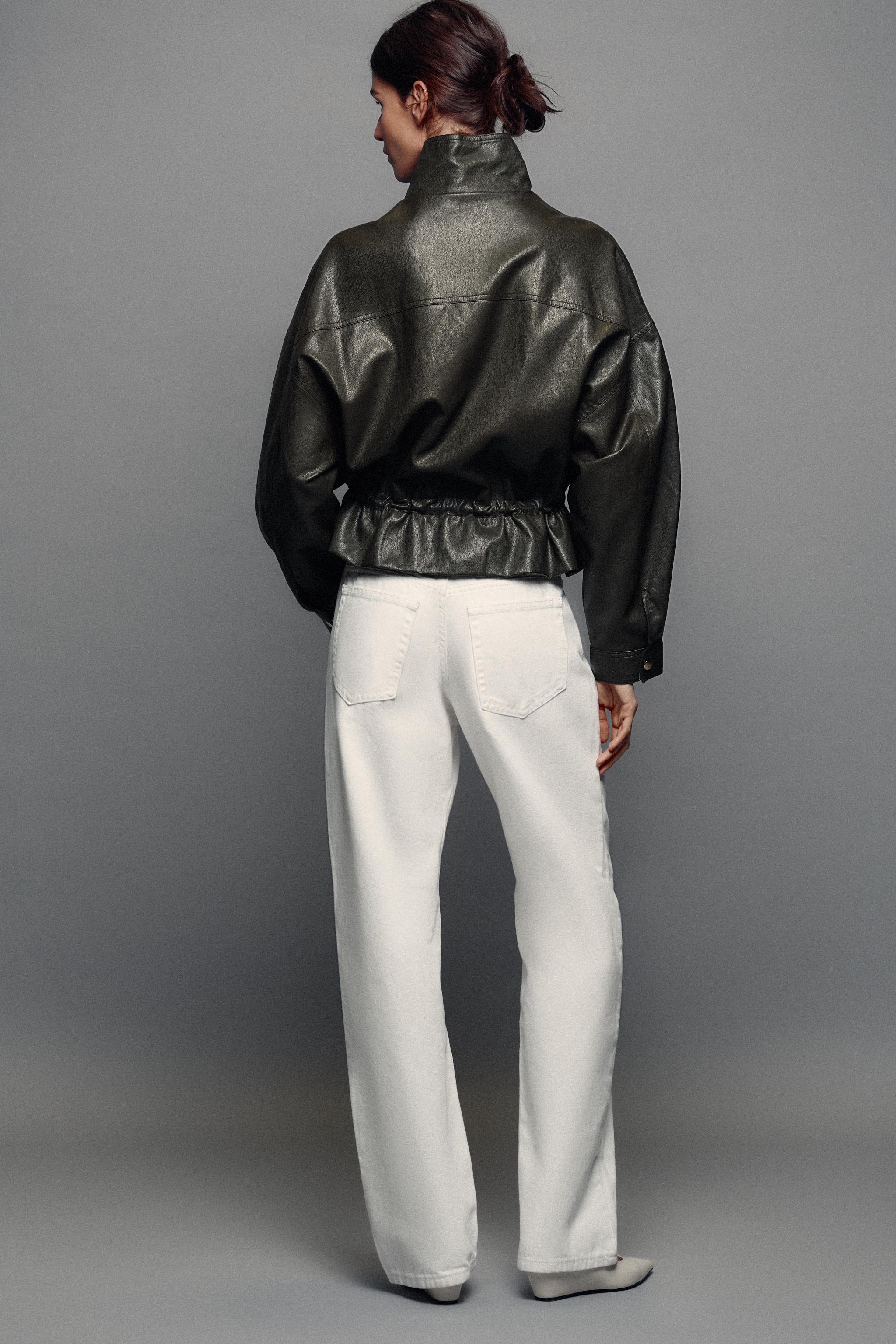 BLOUSON À CORDONS MATIÈRE SYNTHÉTIQUE