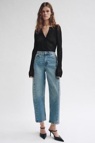JEANS ZW COLLECTION ANKLE RELAXED TIRO MEDIO - Azul claro de Zara