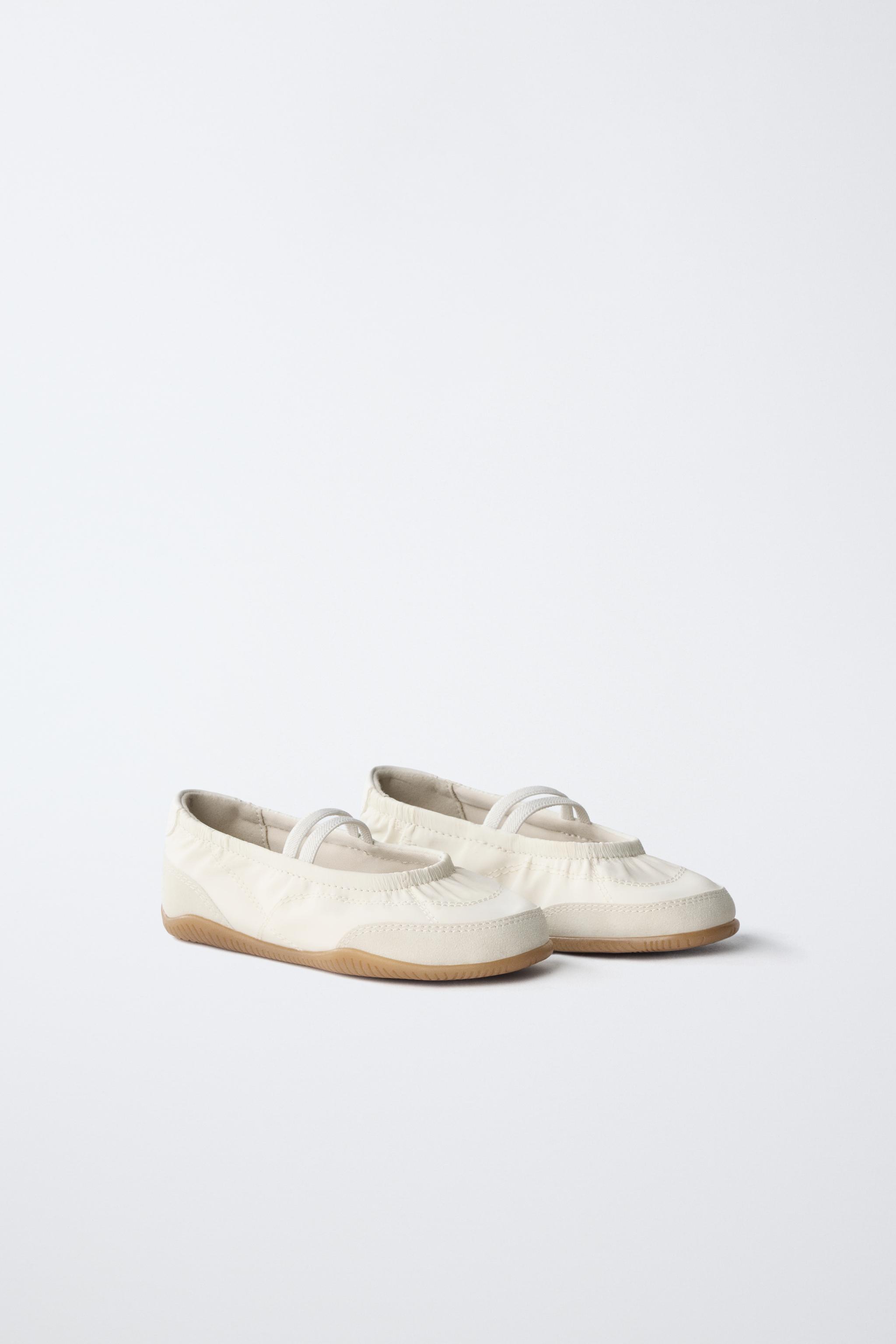 SPORTY BALLET FLATS — White