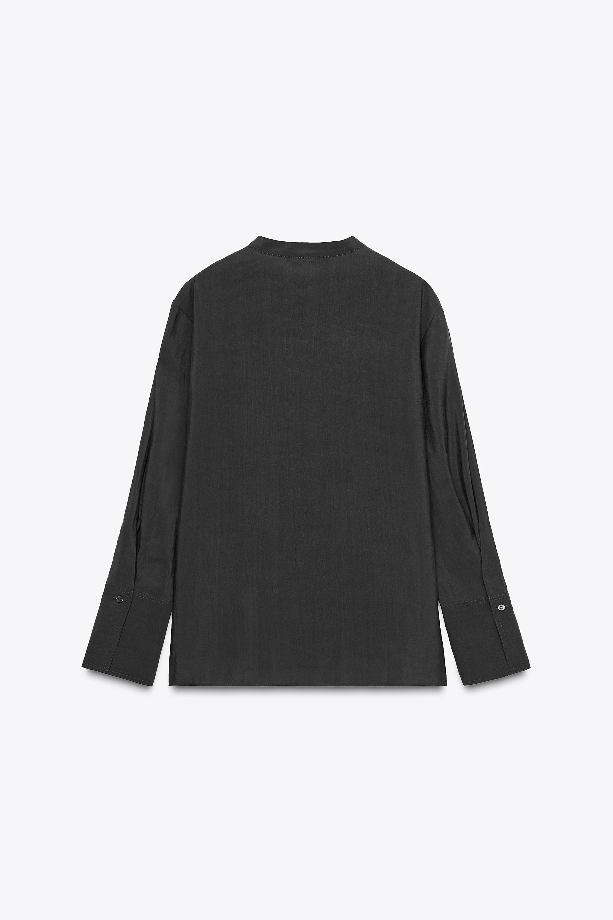 ZARA　ZW COLLECTION ミニマル フルイドシャツ XS-Sサイズ ZW COLLECTION フルイドシャツ - ダーク グレー | ZARA Japan / 日本