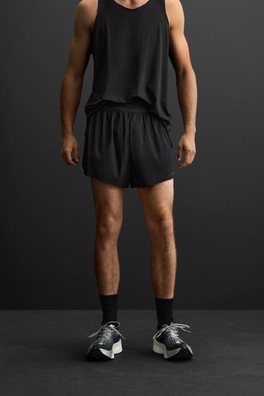 Zara SHORT RUNNING SHORTS - Black