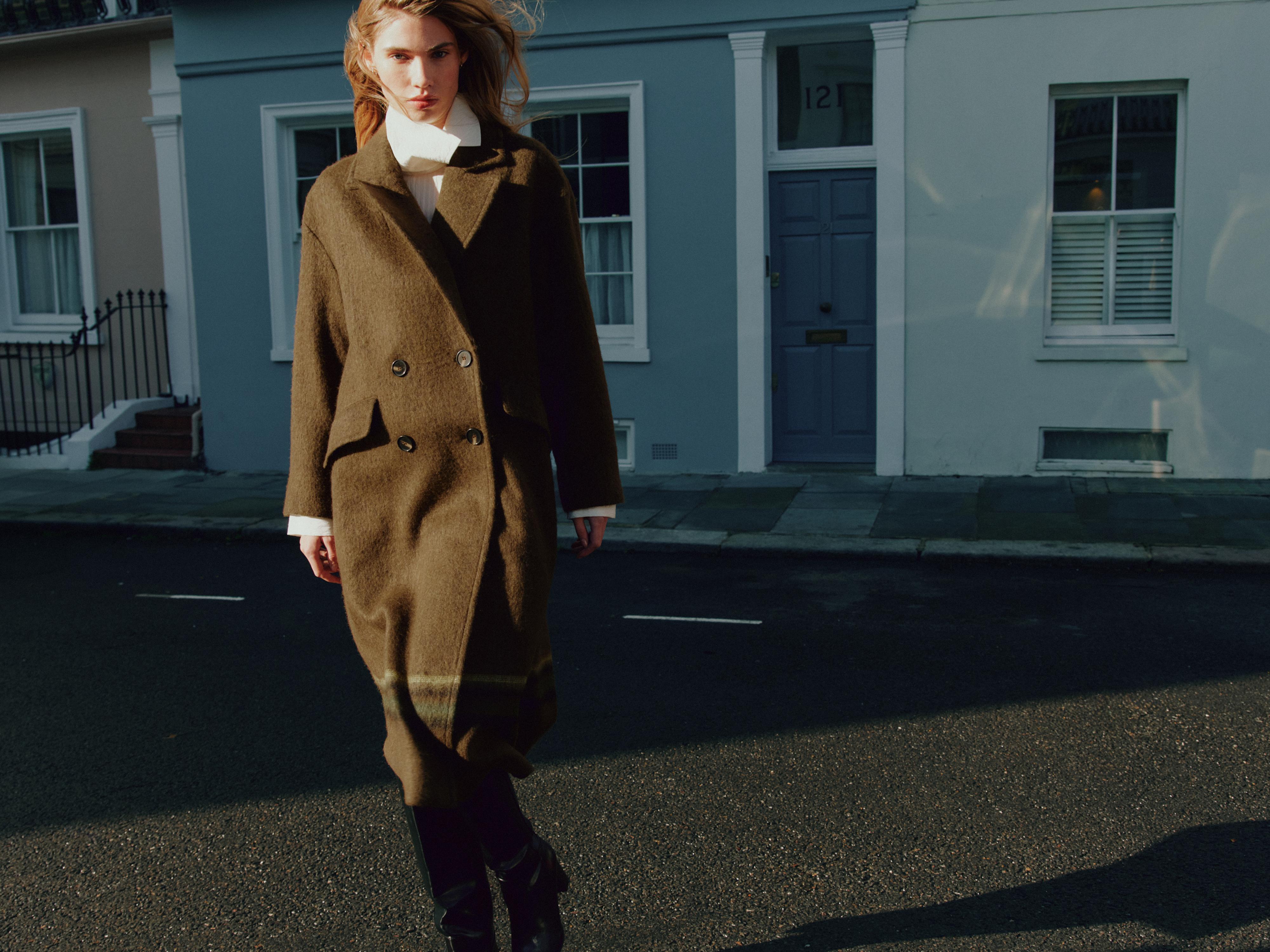 Long Striped Coat by Zara