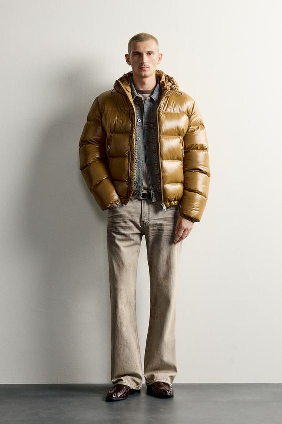 BLOUSON DÉPERLANT 80 % DUVET ET 20 % PLUMES - Moutarde de Zara - Image 0