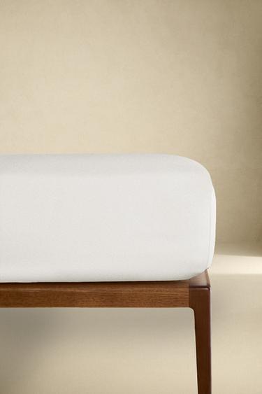 (1000 FILI) LENZUOLO DI SOTTO IN SATIN | 30 CM ALTEZZA - Bianco di Zara