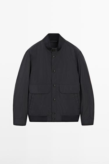 Zara Bomber jacket with pocket details - Dark navy - Image 0
