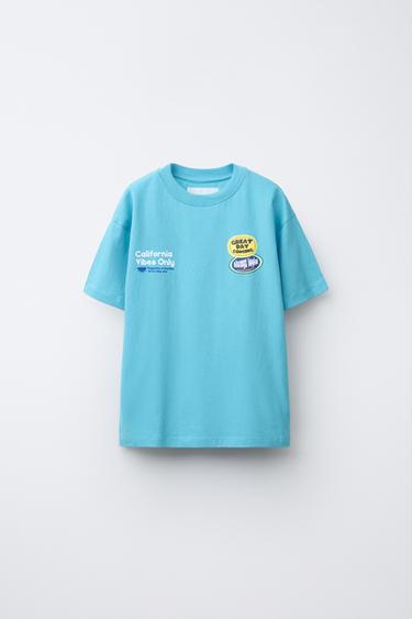 PATCH T-SHIRT - Bluish by Zara