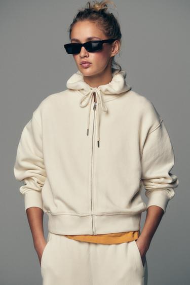 RUSTIC HOODIE - Ecru by Zara - Image 1