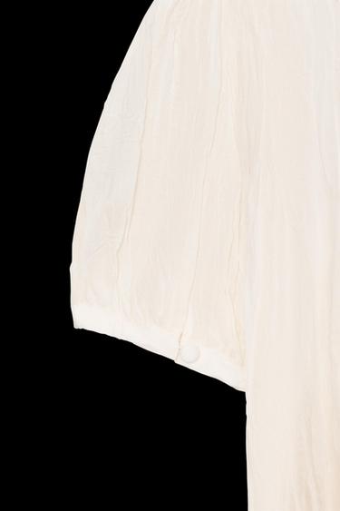 RUSTIC INSERT BLOUSE - Ecru by Zara