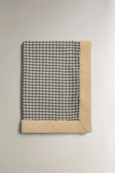 COUVERTURE VICHY ANIMAUX - Bleu de Zara - Image 3