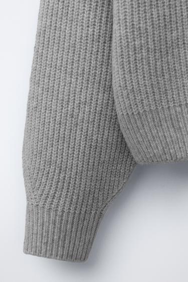 PURL KNIT SWEATER - Pearl grey by Zara - Image 3