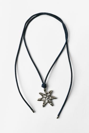 Zara STAR CORD NECKLACE - Silver