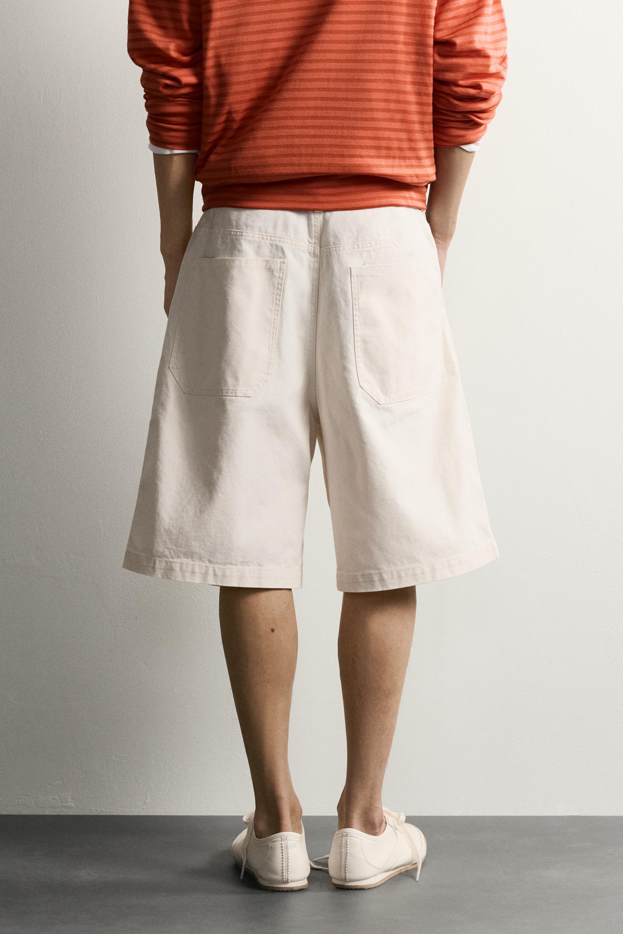 Мужские шорты Zara BAGGY FIT FIREMAN CLASP SHORTS — фото 3