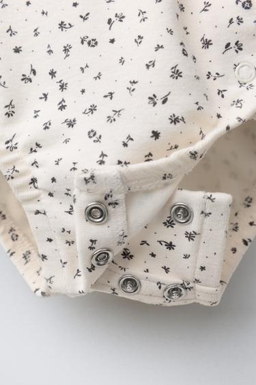 FLORAL BODYSUIT AND TROUSERS SET - Ecru by Zara - Image 4