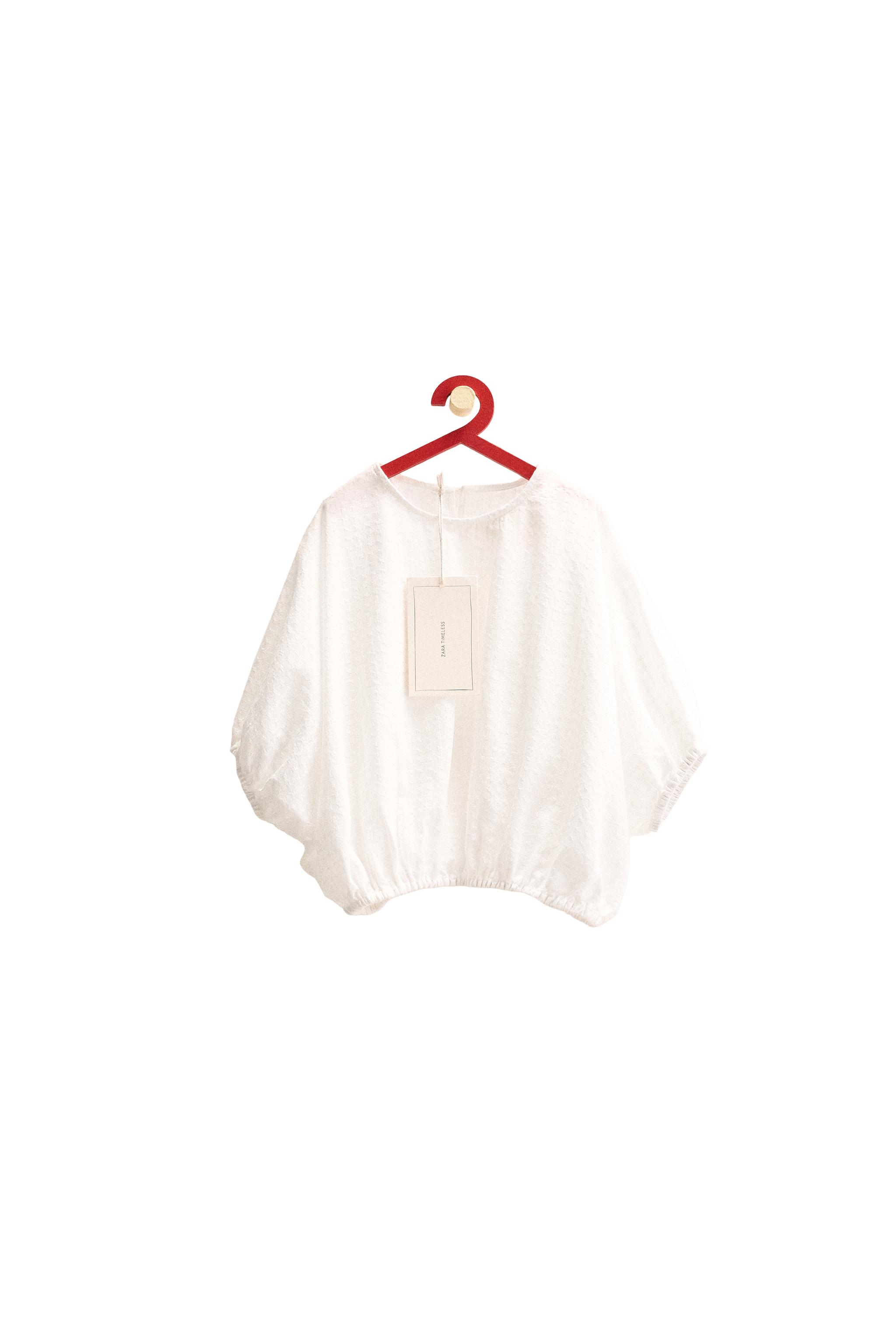 ZARA TIMELESS - OVERSIZED TEXTURED TOP - White | ZARA United States