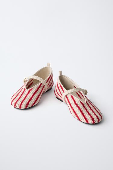 BALLERINES EN CROCHET - Rouge de Zara - Image 2