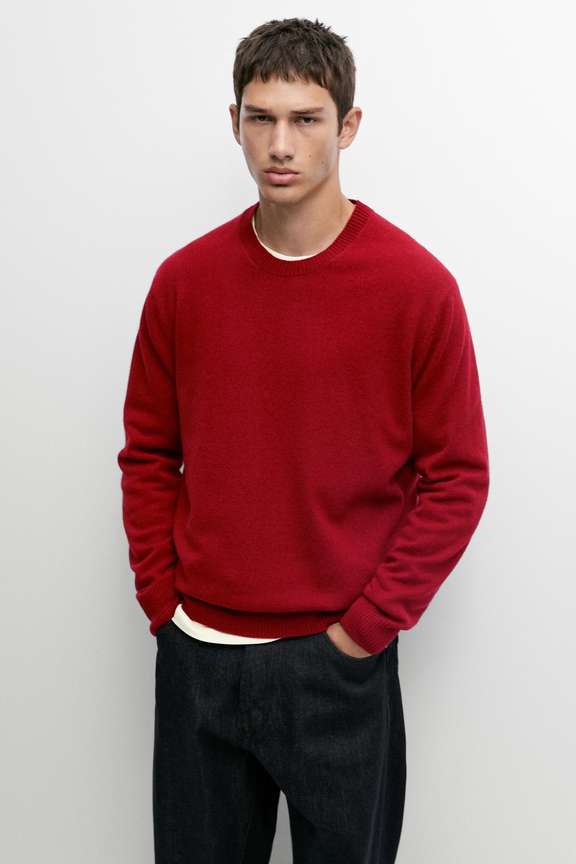 Wool blend round neck knit sweater — 997