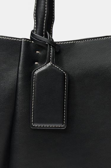 SAC SHOPPER AVEC PINCE - Noir de Zara - Image 10