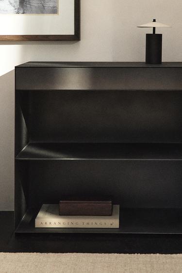 Zara METAL NIGHTSTAND WITH DRAWER - Charcoal