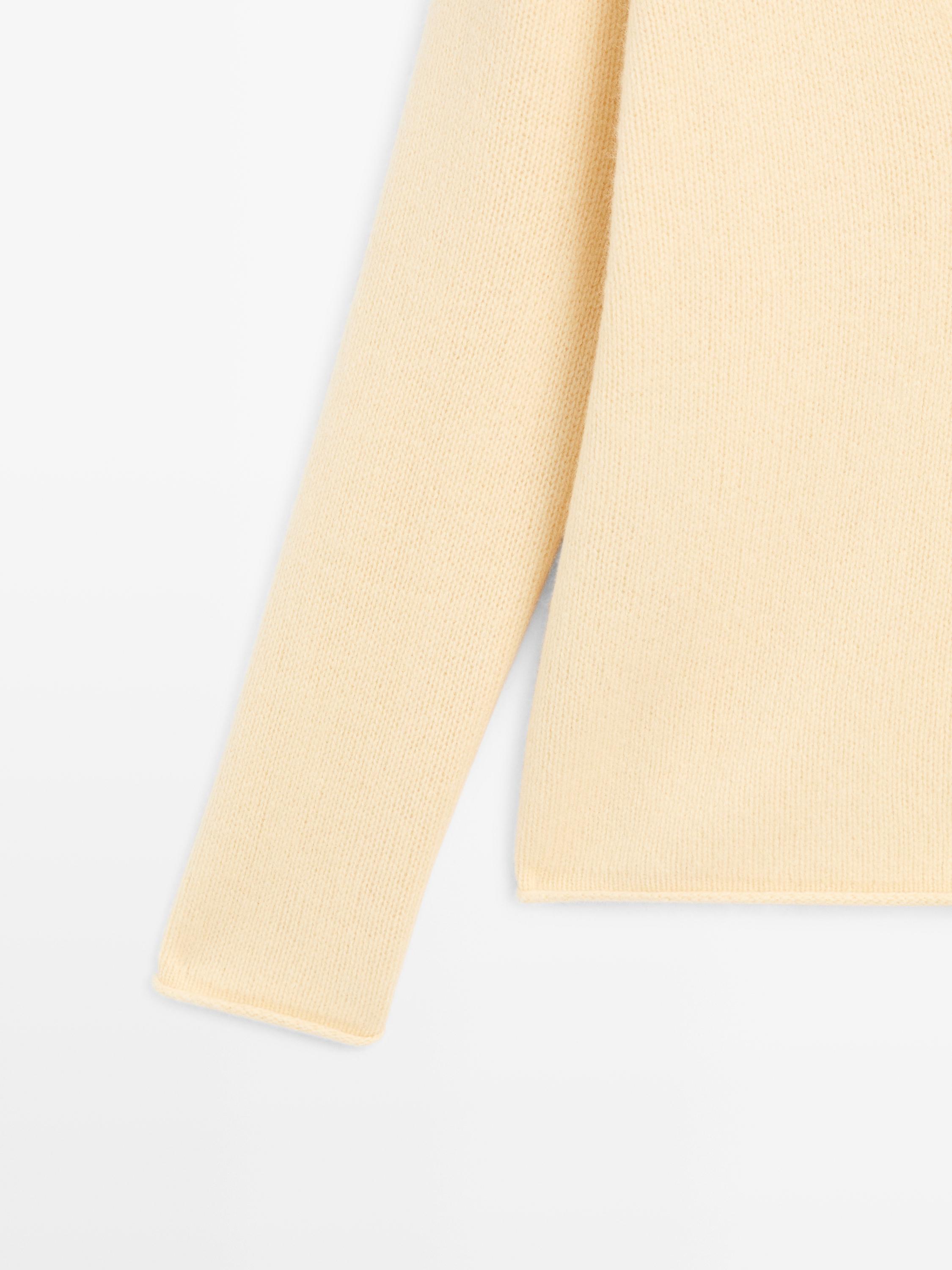 Pull en maille 100 % laine à col V