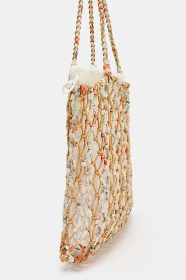 SAC TRESSÉ TISSÉ - Jaune de Zara - Image 5