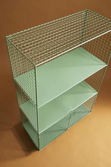 METAL BOOKCASE WITH DOORS - Green by Zara