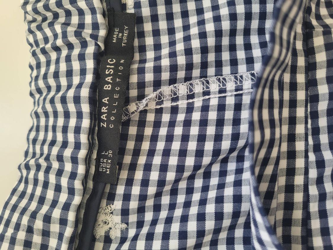 GINGHAM CHECK TROUSERS WITH CONTRASTING EMBROIDERY - Image 3