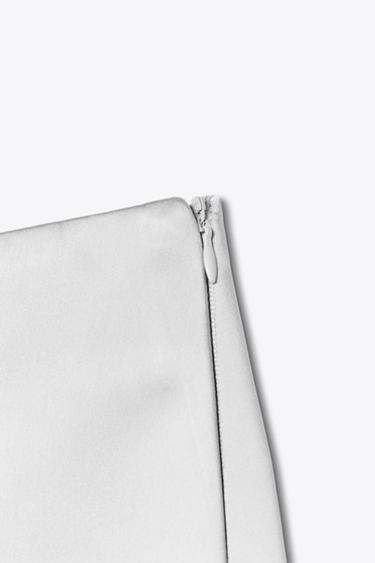 SATIN MINI SKIRT - Pearl grey by Zara - Image 6