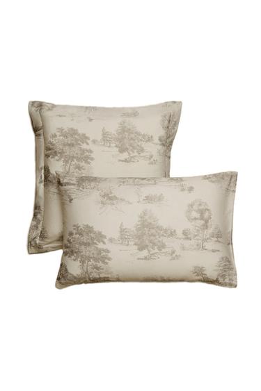 FEDERA GUANCIALE SATIN TOILE DE JOUY - Grigio chiaro di Zara