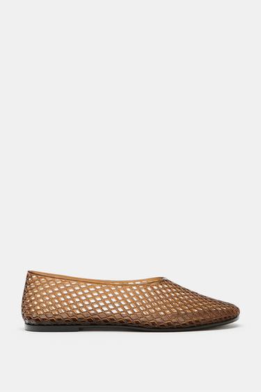 JELLY BALLET FLATS - Brown by Zara - Image 0