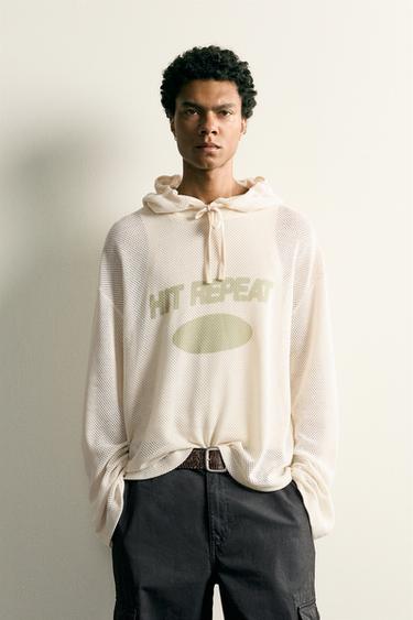 RELAXED FIT HOODIE - Ecru by Zara
