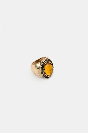 PACK OF 3 STONE RINGS - Golden by Zara - Image 4