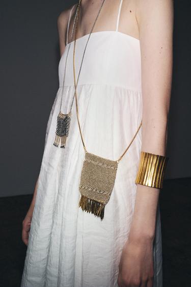 ZW COLLECTION LONG STRAPPY DRESS - Oyster-white by Zara - Image 4
