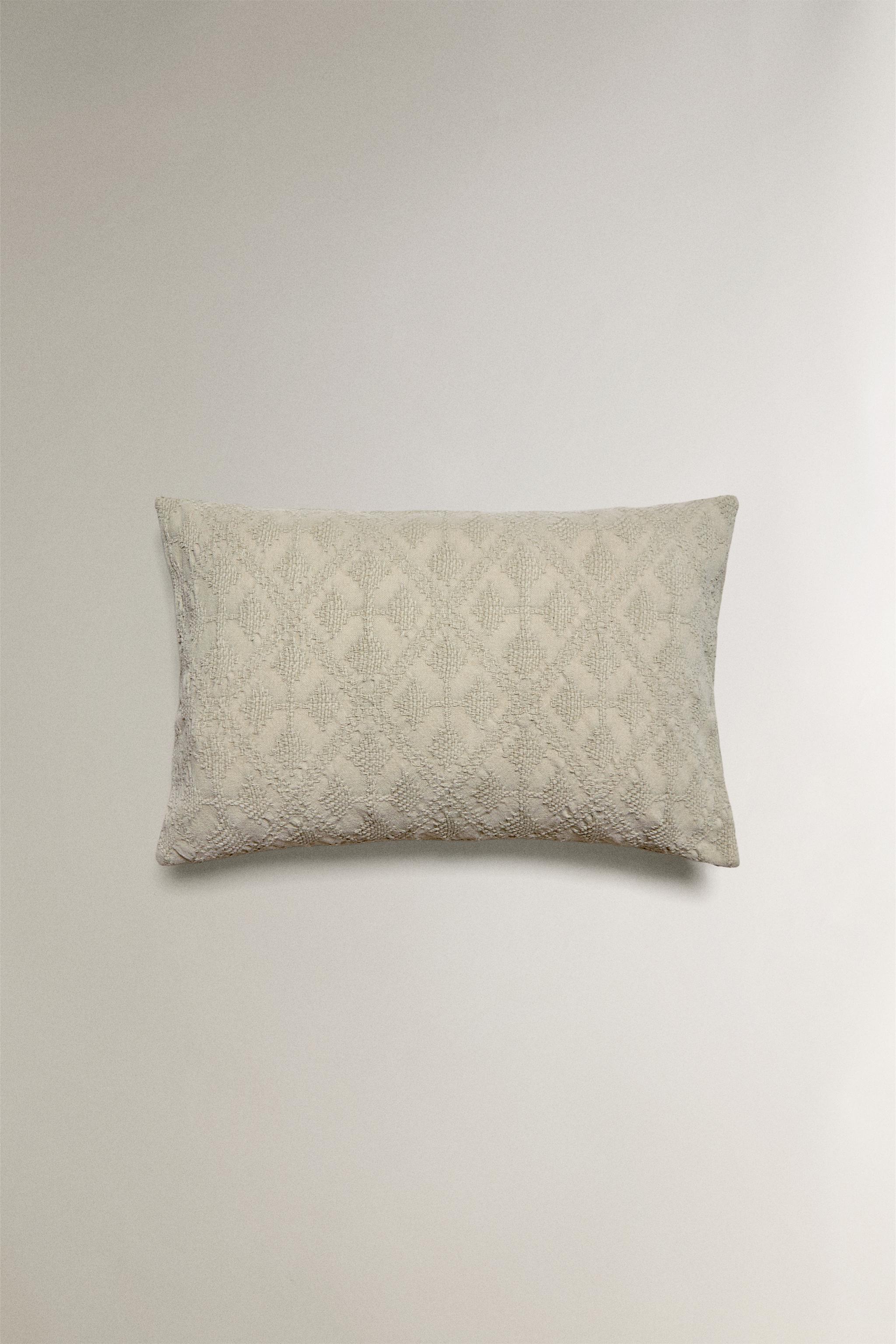 ジャカード クッションカバー - ライトグリーン | ZARA Japan / 日本