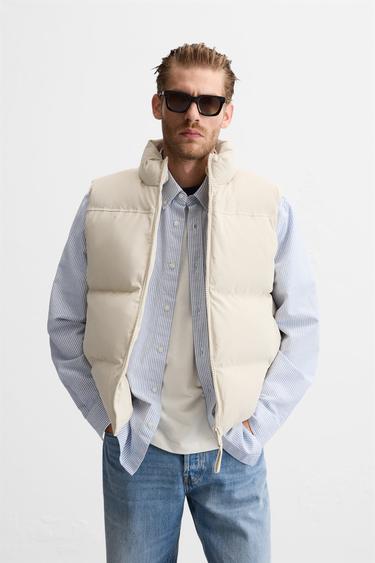 PUFFER GILET - camel by Zara