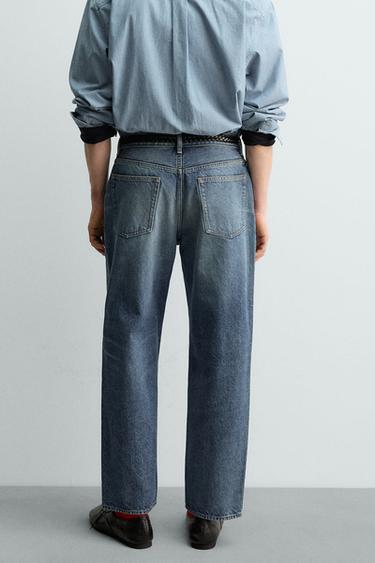 JEAN RELAXED STRAIGHT FIT AARON LEVINE X ZARA - Bleu moyen de Zara - Image 2