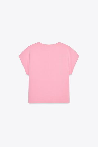 HEART BUTTON KNIT TOP - Pink by Zara - Image 3